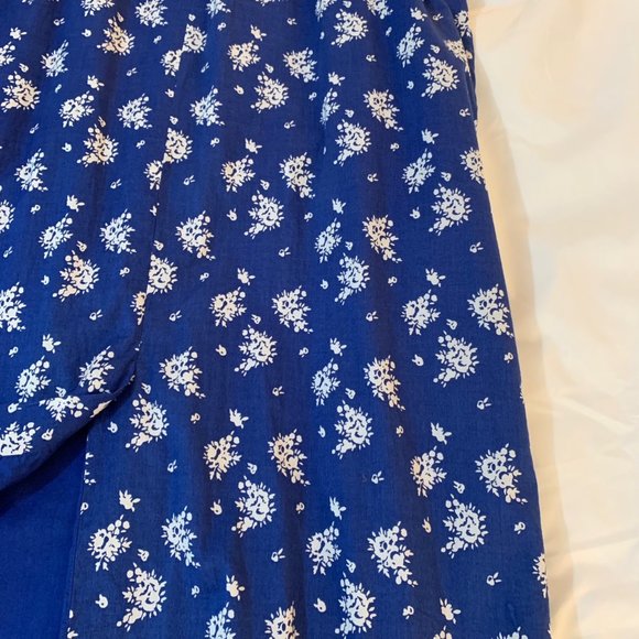 J. Crew Factory Blue and White Cotton Maxi Sun Dress Size 2 - Picture 6 of 12